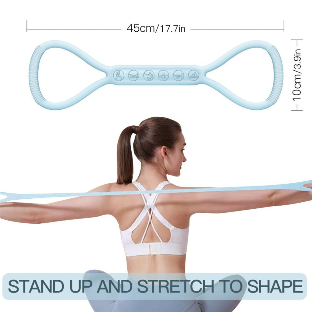 Fitness band with measurements to help stretching, promoting body shaping