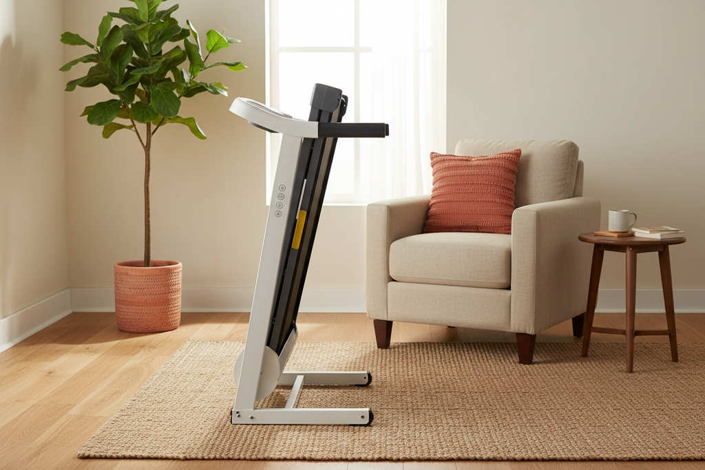 Treadmill side angle doesn't take up much space